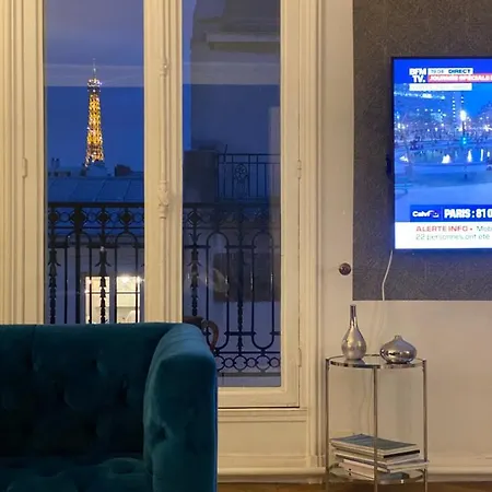 Luxe, Vue Tour Eiffel Ac 5 Ou 6 P Апартаменты Париж
